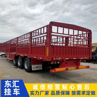 購(gòu)銷(xiāo)13米16高倉(cāng)欄半掛車(chē) 12米拖車(chē)平板半掛貨車(chē) 出口二手集裝箱車(chē)